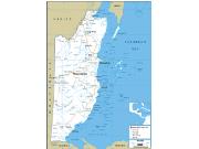 Belize Road <br /> Wall Map Map