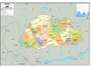 Bhutan <br /> Political <br /> Wall Map Map