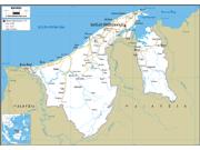 Brunei Road <br /> Wall Map Map