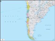 Chile <br /> Political <br /> Wall Map Map