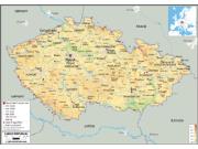 Czech Rep <br /> Physical <br /> Wall Map Map