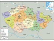 Czech Rep <br /> Political <br /> Wall Map Map