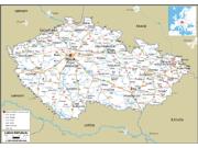 Czech Rep Road <br /> Wall Map Map