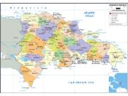 Dominican Republic <br /> Political <br /> Wall Map Map