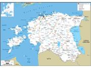 Estonia Road <br /> Wall Map Map