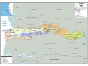 Gambia <br /> Political <br /> Wall Map Map