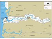 Gambia Road <br /> Wall Map Map