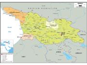 Georgia <br /> Political <br /> Wall Map Map
