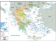 Greece <br /> Political <br /> Wall Map Map