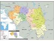 Guinea <br /> Political <br /> Wall Map Map