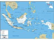 Indonesia Road <br /> Wall Map Map