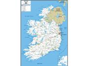 Ireland Road <br /> Wall Map Map