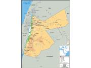 Jordan <br /> Physical <br /> Wall Map Map