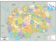 Macedonia <br /> Political <br /> Wall Map Map
