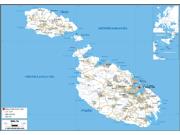 Malta Road <br /> Wall Map Map