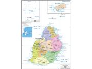 Mauritius <br /> Political <br /> Wall Map Map