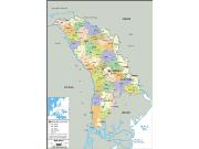 Moldova <br /> Political <br /> Wall Map Map