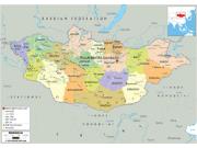 Mongolia <br /> Political <br /> Wall Map Map