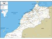 Morocco Road <br /> Wall Map Map