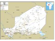 Niger Road <br /> Wall Map Map