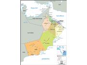 Oman <br /> Political <br /> Wall Map Map