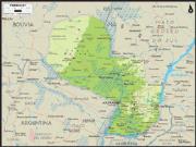 Paraguay <br /> Physical <br /> Wall Map Map