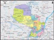 Paraguay <br /> Political <br /> Wall Map Map