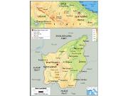 San Marino <br /> Physical <br /> Wall Map Map