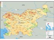 Slovenia <br /> Physical <br /> Wall Map Map