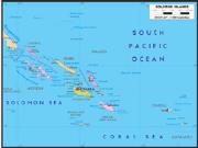 Solomon <br /> Political <br /> Wall Map Map