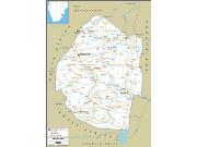 Swaziland Road <br /> Wall Map Map