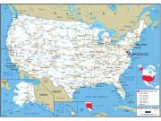 USA Road <br /> Wall Map Map