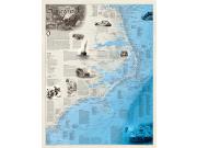 North Carolina Shipwrecks <br /> Wall Map Map