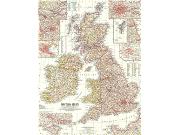 British Isles 1958 <br /> Wall Map Map