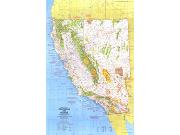 California and Nevada 1974 <br /> Wall Map Map