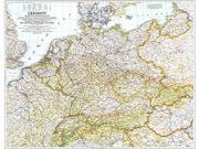 Germany and its Approaches 1944 <br /> Wall Map Map
