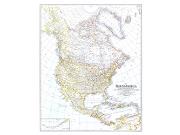 North America 1942 <br /> Wall Map Map