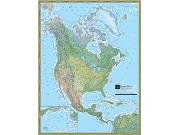 North America <br /> Physical <br /> Wall Map Map