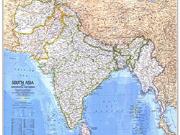 South Asia, Afghanistan and Burma 1984 <br /> Wall Map Map