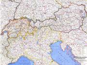 Switzerland and Austria 1965 <br /> Wall Map Map