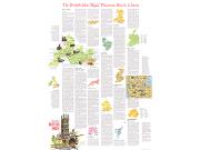 Travelers British Isles 1974 <br /> Wall Map Part B Map