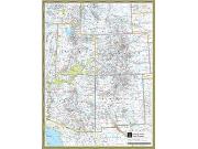 US Four Corners <br /> Wall Map Map