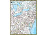 US Middle Atlantic <br /> Wall Map Map