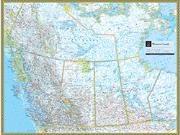 Western Canada <br /> Wall Map Map