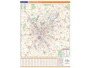 Atlanta, GA Vicinity <br /> Wall Map Map