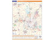 Charlotte, NC Vicinity <br /> Wall Map Map