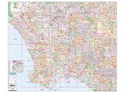 Southern Los Angeles, CA <br /> Wall Map Map