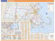Massachusetts <br /> Wall Map Map