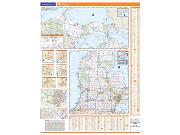 Michigan <br /> Wall Map Map