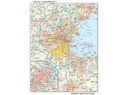 Boston, MA <br /> Wall Map Map